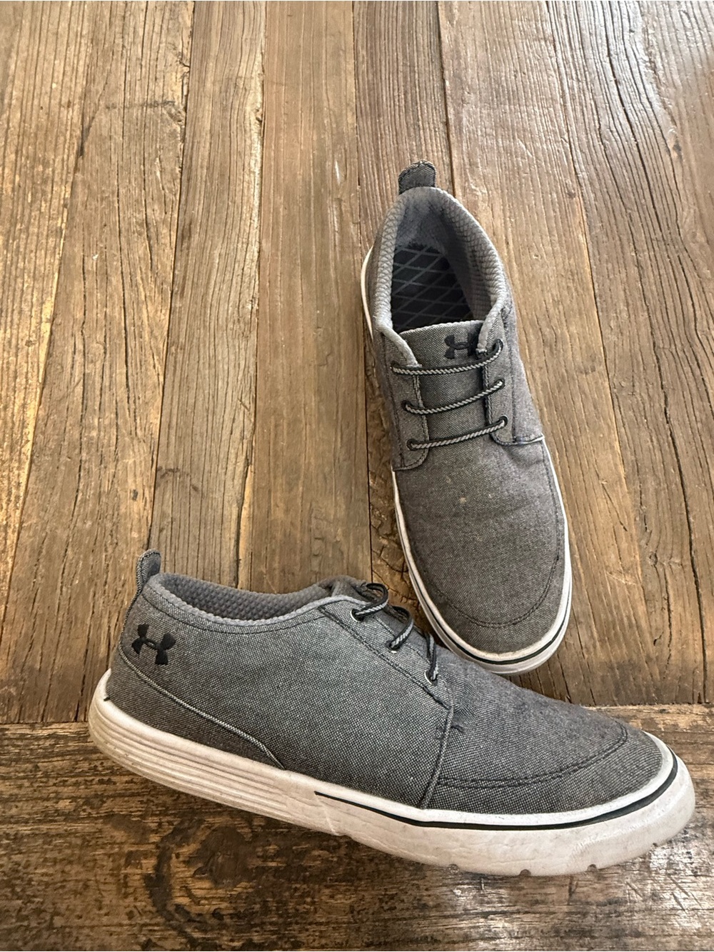 Under Armour Men's Gray Low-Top Slip-On Sneakers